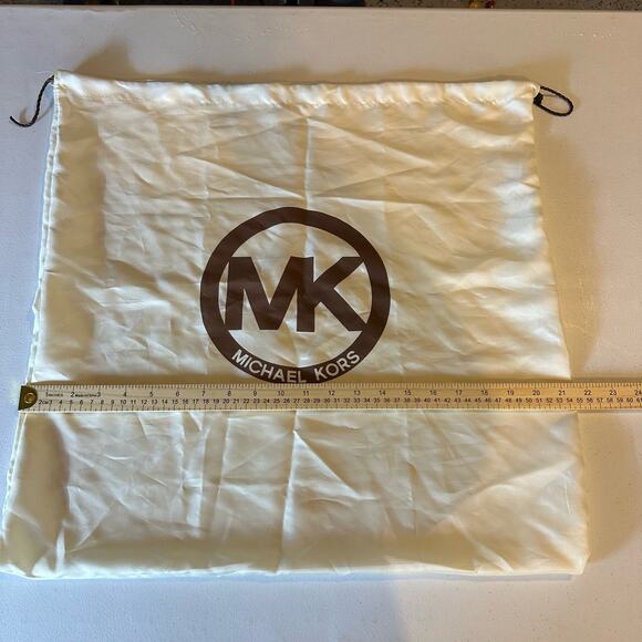 Michael Kors White and Brown Large Size Dust Bag 21" X 21" - Picture 1 of 6